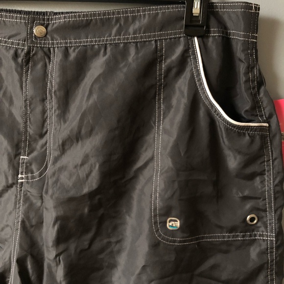 NWT Free Country Women’s Plus Size Gray Swim Board Shorts, Swimsuit bottom 2X - Picture 3 of 16